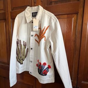 Scotch & Soda Embroidered Jacket with Floral Design